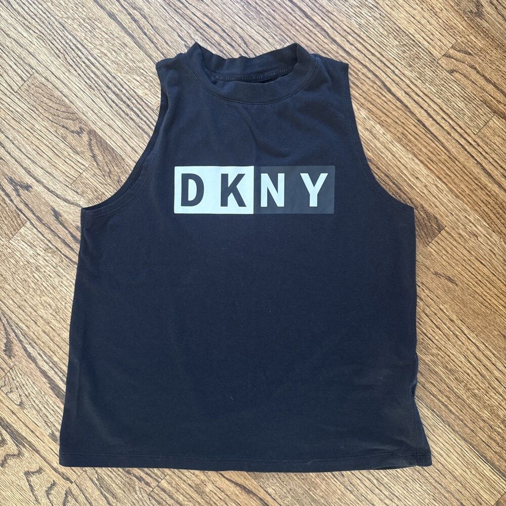 Women’s DKNY Sport Black Graphic Sleeveless T Shirt - Small